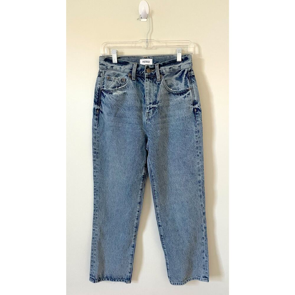 Pistola Anthropologie Way High Rise Straight Denim Jeans Blue Size 26 NEW